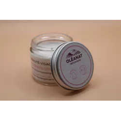 pot ouvert CRÈME VISAGE AU LAIT D'ÂNESSE – HYDRATATION & DOUCEUR – OLEANAT - 50ml