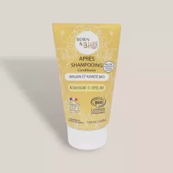Après-shampooing Born to Bio argan et karité bio 150 ml – nourrissant et démêlant, certifié Cosmos Organic
