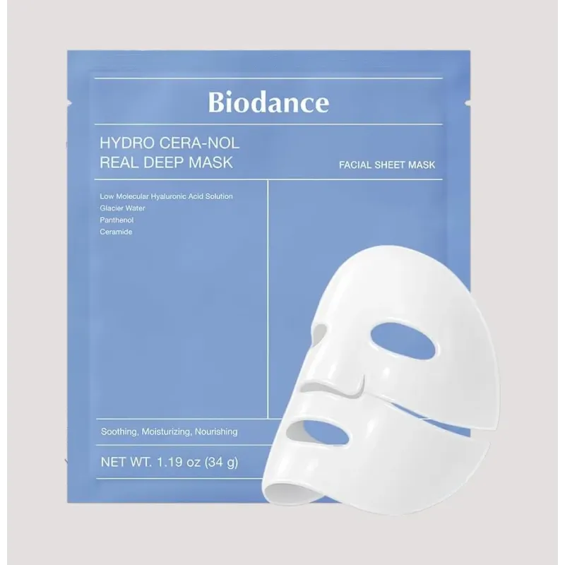 Masque Bleu – Hydro Cera-nol Real Deep Mask (Apaisant & protecteur) sur fond neutre