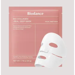 Masque Rouge – Bio Collagen Real Deep Mask (Revitalisant & fermeté) sur fond neutre