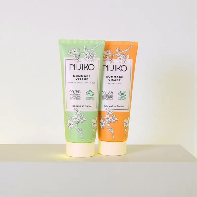 Gommage Visage NIJIKO 75 ml – Exfoliant Bio Doux & Éclat