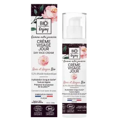 tube crem visage jour et son emballage sur fond neutre