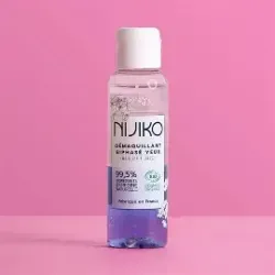 Démaquillant biphasé yeux bio NIJIKO 100ml – eau de bleuet, waterproof, certifié COSMOS ORGANIC