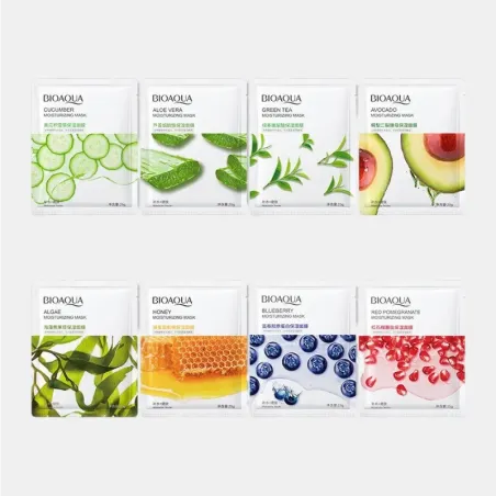 Masques-Visage-BIOAQUA-variantes-Extraits-Naturels-fond-neutre
