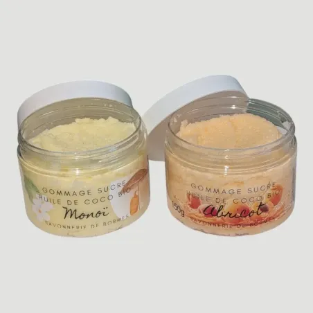 Gommage corps sucre coco bio Abricot et Monoï