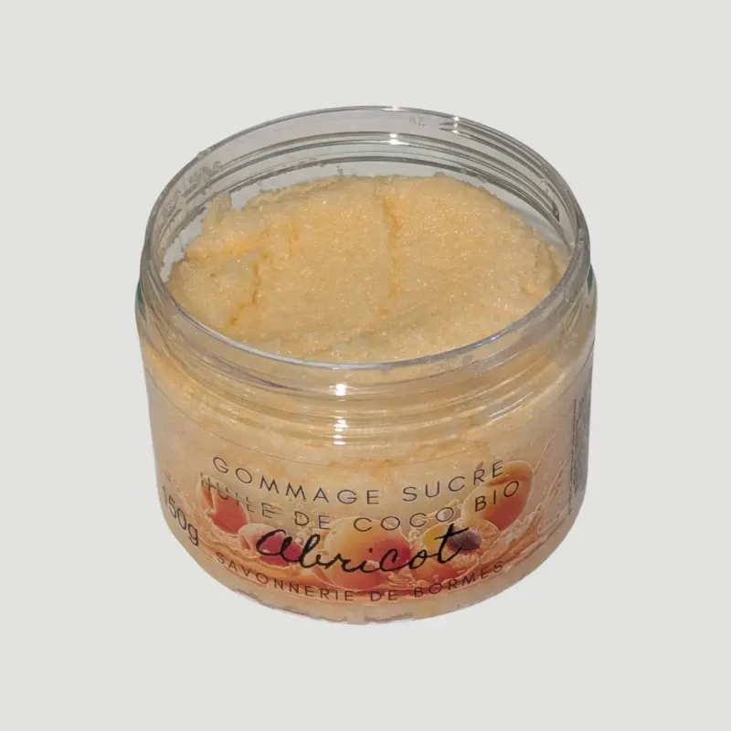 Gommage sucre corps Abricot pot ouvert 150 g