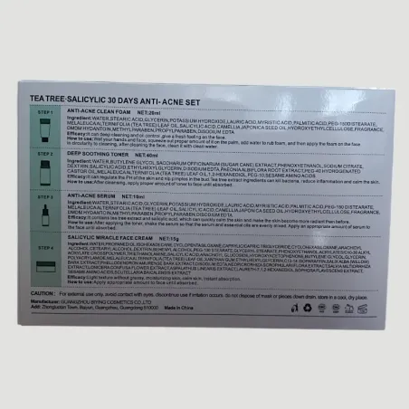 Notice INCI composition kit anti-acné 4 soins