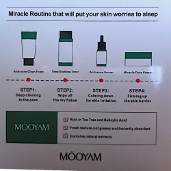 Schéma routine 4 étapes kit anti-acné visage