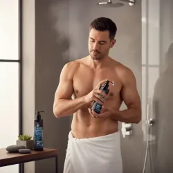 Homme soin corps après douche lait Volcanic Body Farm