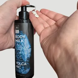 Application lait corps Body Farm Volcanic pompe