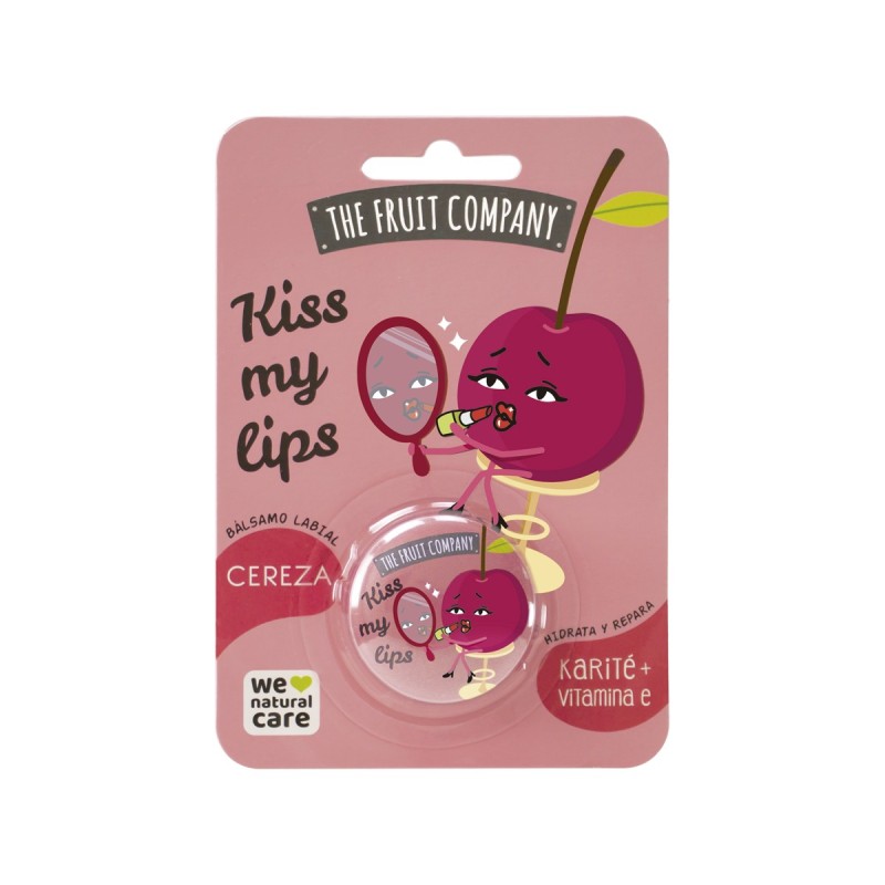 Baume à lèvres cerise The Fruit Company pot 10g dans son emballage