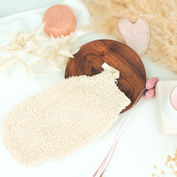 Gant exfoliant en jute, pour une peau douce et ferme - Feel Natural.