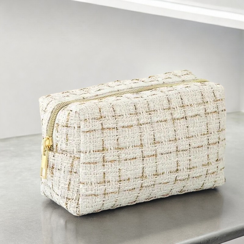 Trousse de Maquillage Élégante en Blanc ou Noir