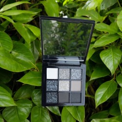 Palette de Fards à Paupières Noirs et Gris avec Miroir