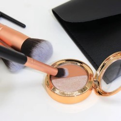 Set de 13 Pinceaux et 2 Houpettes avec Pochette de Rangement