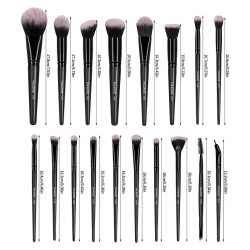 Set de 18 Pinceaux de Maquillage avec Boîte de Rangement