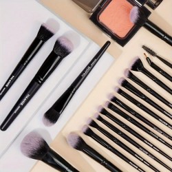 Set de 18 Pinceaux de Maquillage avec Boîte de Rangement