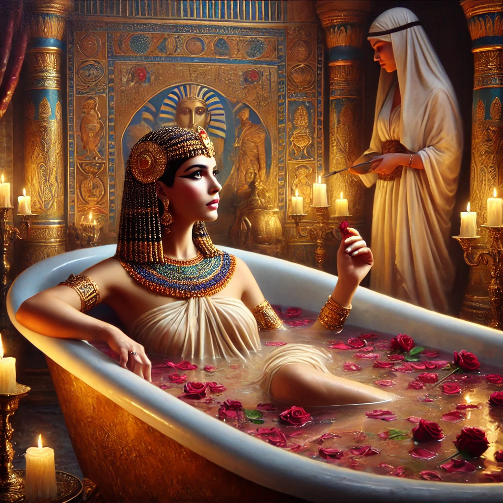 Cléopâtre dans son bain de lait d'ânesse