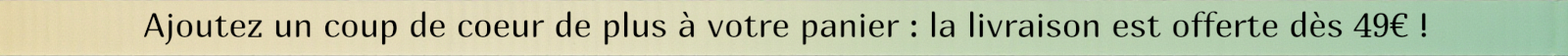 Bandeau de livraison gratuite à 49 euros